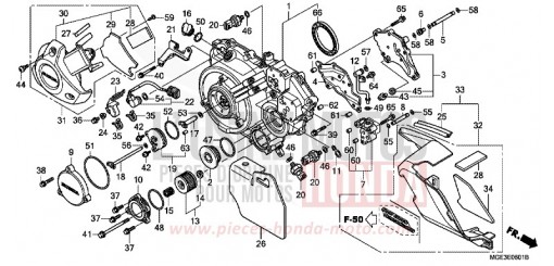 RIGHT CRANKCASE COVER (VFR1200FD) VFR1200FDD de 2013